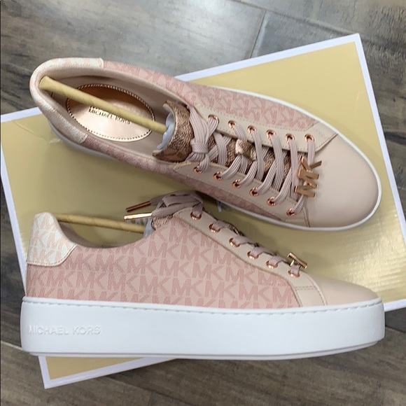 MICHAEL KORS POPPY LACE UP MINI MK LOGO PVC BALLET - Picture 12 of 16